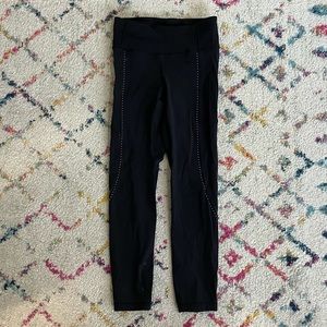 Lululemon black reflective dot leggings size 2